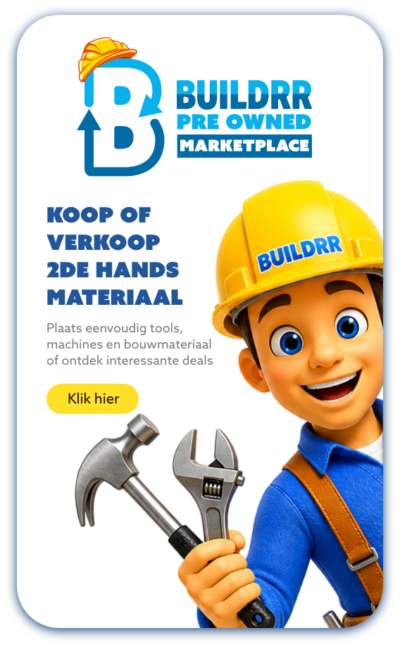 Buildrr Pre Owned Marketplace — koop of verkoop tweedehands materiaal